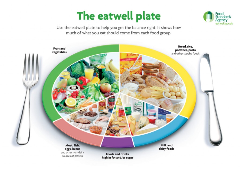 The Eatwell plat from www.food.gov.uk