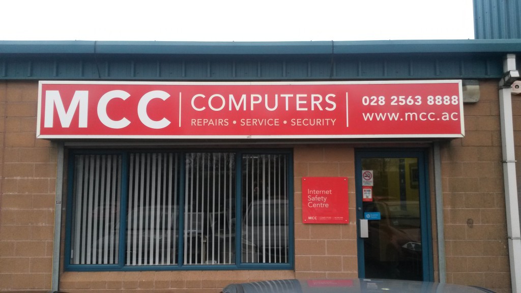 MCC Computers design new signs for Ballymena premises