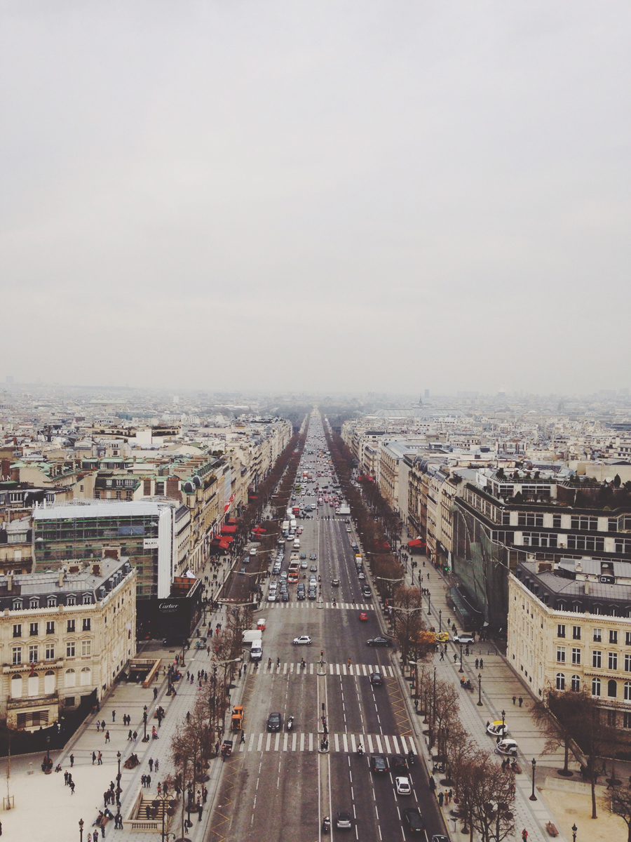 view from Arc de Triomphe de l'Étoile