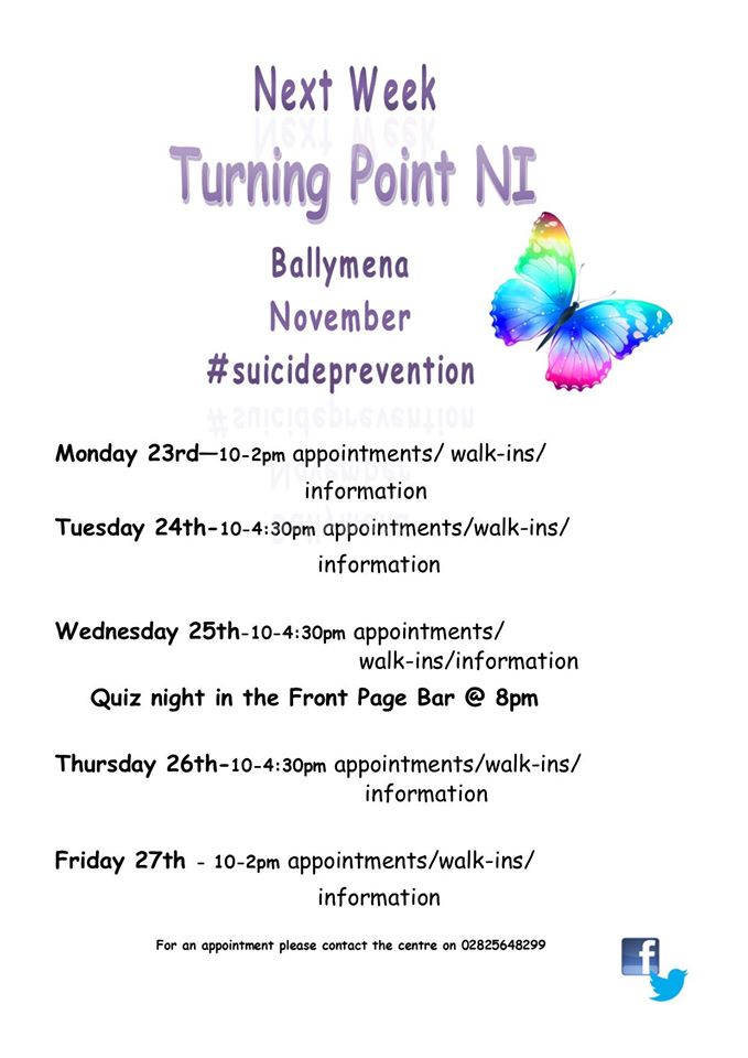 Next week at Turning Point NI in Ballymena